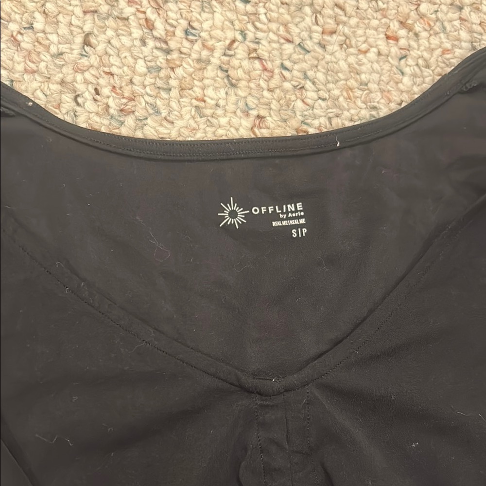 Aerie Black Long Sleeve Tee - Picture 2 of 2